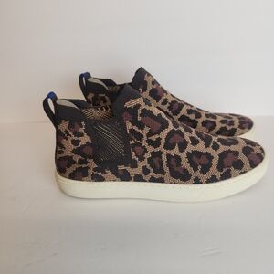 Rothy's Chelsea Leopard Wildcat Hightop Sneaker 10
